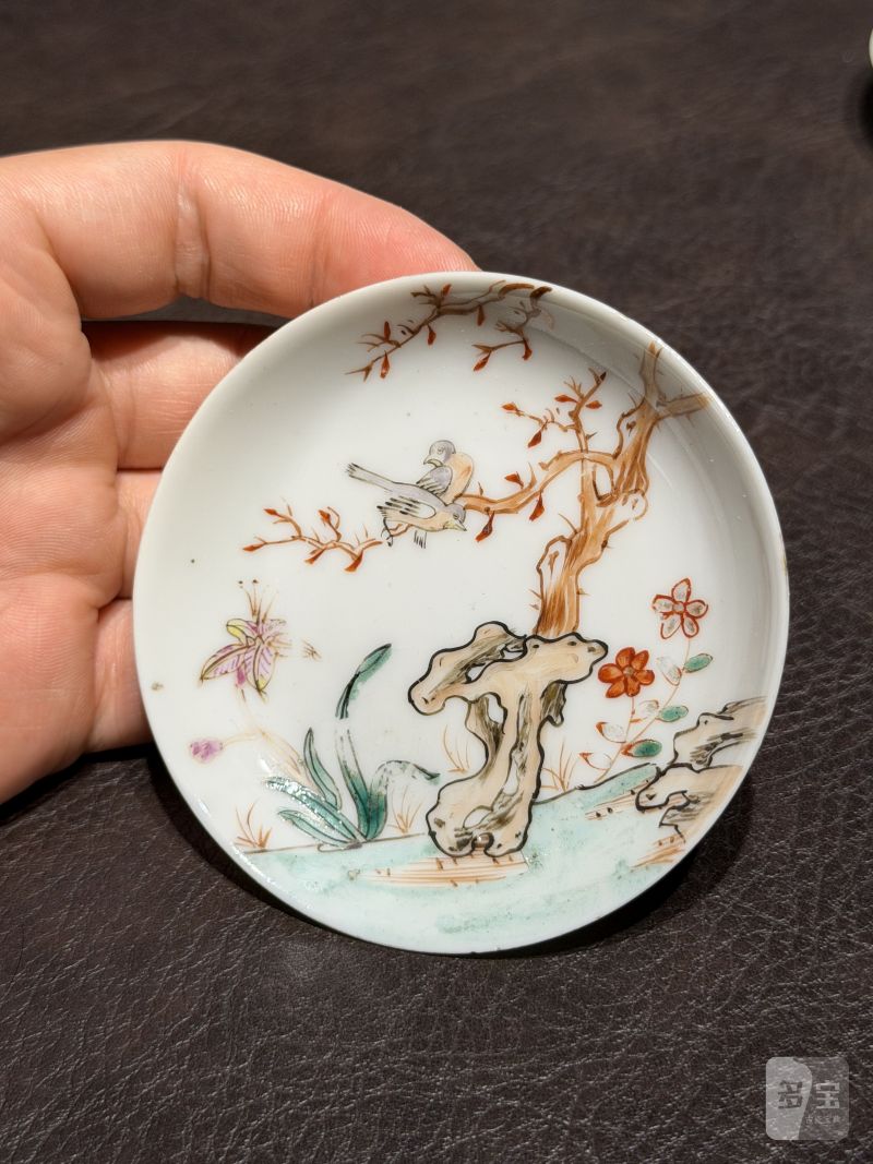 清乾隆 粉彩花鸟纹茶具一套25件 - 图135